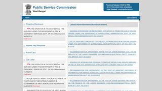 
                            8. Public Service Commission, West Bengal