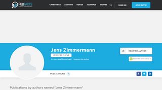 
                            7. Publications Authored by Jens Zimmermann | PubFacts