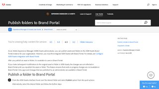 
                            4. Publish folders to Brand Portal - Adobe Help Center