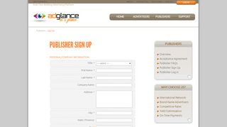 
                            5. Publisher Sign Up | AdGlance - Premium …