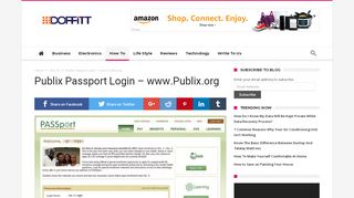 
                            6. Publix Passport Login - www.Publix.org