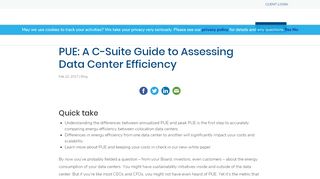 
                            7. PUE: A C-Suite Guide to Assessing Data Center ... - Aligned Energy