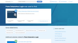 
                            8. Pulse Datamatics Login at top.accessify.com