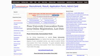 
                            6. Pune University Convocation Form 2019 Online Registration ...