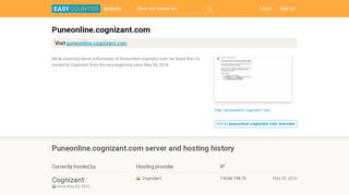 
                            9. Puneonline.cognizant.com server and hosting history