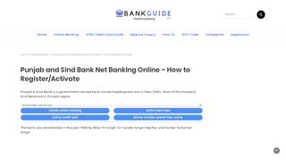 
                            7. Punjab and Sind Bank Net Banking Online - How to Register ...