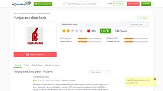 
                            9. Punjab and Sind Bank Reviews and Ratings - MouthShut.com