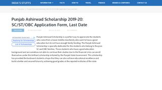 
                            3. Punjab Ashirwad Scholarship 2019-20: SC/ST/OBC Application ...