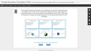 
                            8. Punjab Education Foundation (PEF)