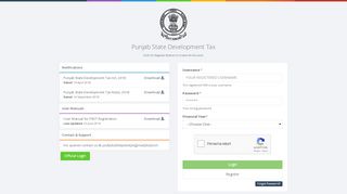 
                            1. Punjab State Development Tax Portal | Login