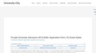 
                            7. Punjab University Admission 2019-2020: …