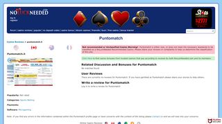
                            4. Puntomatch Bonus Codes and Review by NoLuckNeeded.com