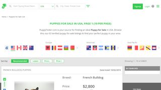 
                            4. Puppies for Sale in USA, Page 1 (10 per page) - Puppyfinder ...