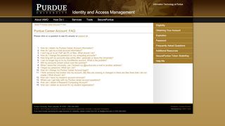 
                            5. Purdue Career Account: Frequently Asked Questions - Purdue University