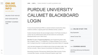 
                            3. Purdue University Calumet Blackboard Login | …