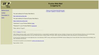 
                            6. Purdue Web Mail - Logging in