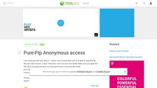 
                            7. Pure-Ftp Anonymous access - Toolbox