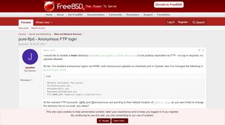 
                            6. pure-ftpd - Anonymous FTP login | The FreeBSD Forums