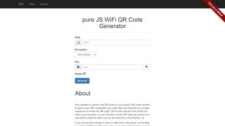 
                            6. pure JS WiFi QR Code Generator