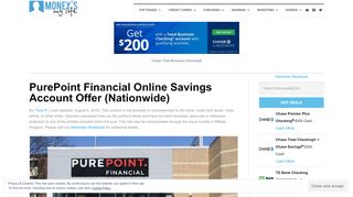 
                            9. PurePoint Financial Online Savings Account Offer (Nationwide)