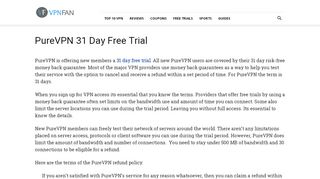 
                            9. PureVPN 31 Day Free Trial - Nov. 2018