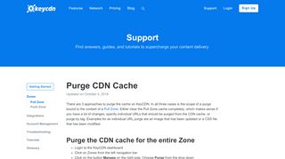 
                            2. Purge CDN Cache - KeyCDN Support