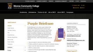 
                            8. Purple Briefcase | Career Services | Monroe Community College