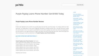 
                            4. Purple Payday Loans Phone Number Get $1000 Today - yo7dio