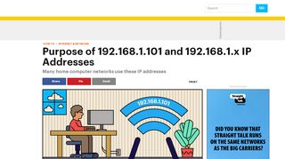 
                            2. Purpose of 192.168.1.101 and 192.168.1.x IP Addresses