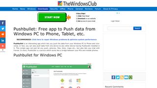 
                            5. Pushbullet: Free app to Push data from ... - The Windows Club
