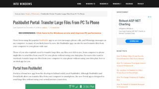 
                            3. Pushbullet Portal: Transfer Large Files From PC To Phone