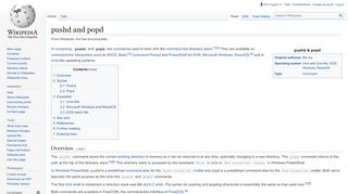 
                            4. pushd and popd - Wikipedia