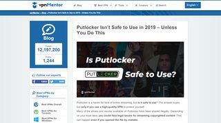 
                            4. Putlocker Isn't Safe to Use in 2019 – Unless You Do This