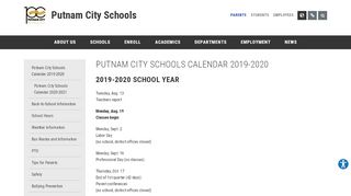 
                            8. Putnam City Schools Calendar 2019-2020