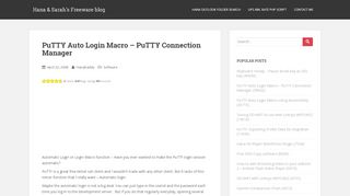 
                            8. PuTTY Auto Login Macro – PuTTY Connection Manager | …