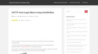 
                            9. PuTTY Auto Login Macro using AutoHotKey - …