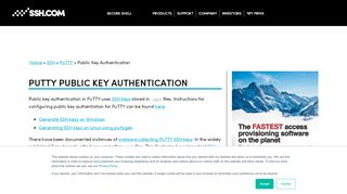 
                            4. PuTTY Public Key Authentication | SSH.COM