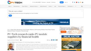
                            5. PV-Tech research ranks PV module suppliers by financial health | PV ...