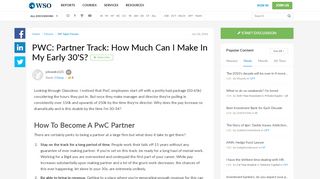 
                            9. PWC: Partner Track: How much can I make in my early 30's? - Wall ...