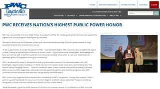 
                            9. PWC Receives Nation's Highest Public Power Honor | FAYPWC.COM ...