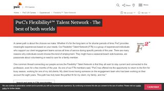 
                            2. PwC US Careers: Flexibility² Talent Network™
