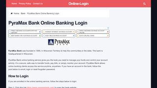 
                            6. PyraMax Bank Online Banking Login - Online-Login
