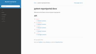 
                            3. pytest-reportportal docs — pytest-reportportal 1.0.1 ... - Pydoc