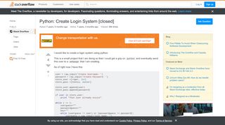 
                            5. Python: Create Login System - Stack Overflow