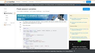 
                            9. python - Flask session variables - Stack Overflow