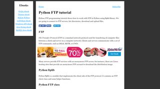 
                            8. Python FTP programming - Python ftplib tutorial - …