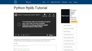 
                            6. Python ftplib Tutorial - Python Programming Tutorials