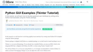 
                            3. Python GUI Examples (Tkinter Tutorial) - DZone Web Dev