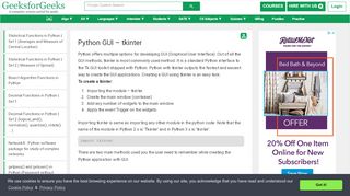 
                            7. Python GUI - tkinter - GeeksforGeeks
