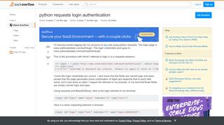 
                            5. python requests login authentication - Stack Overflow